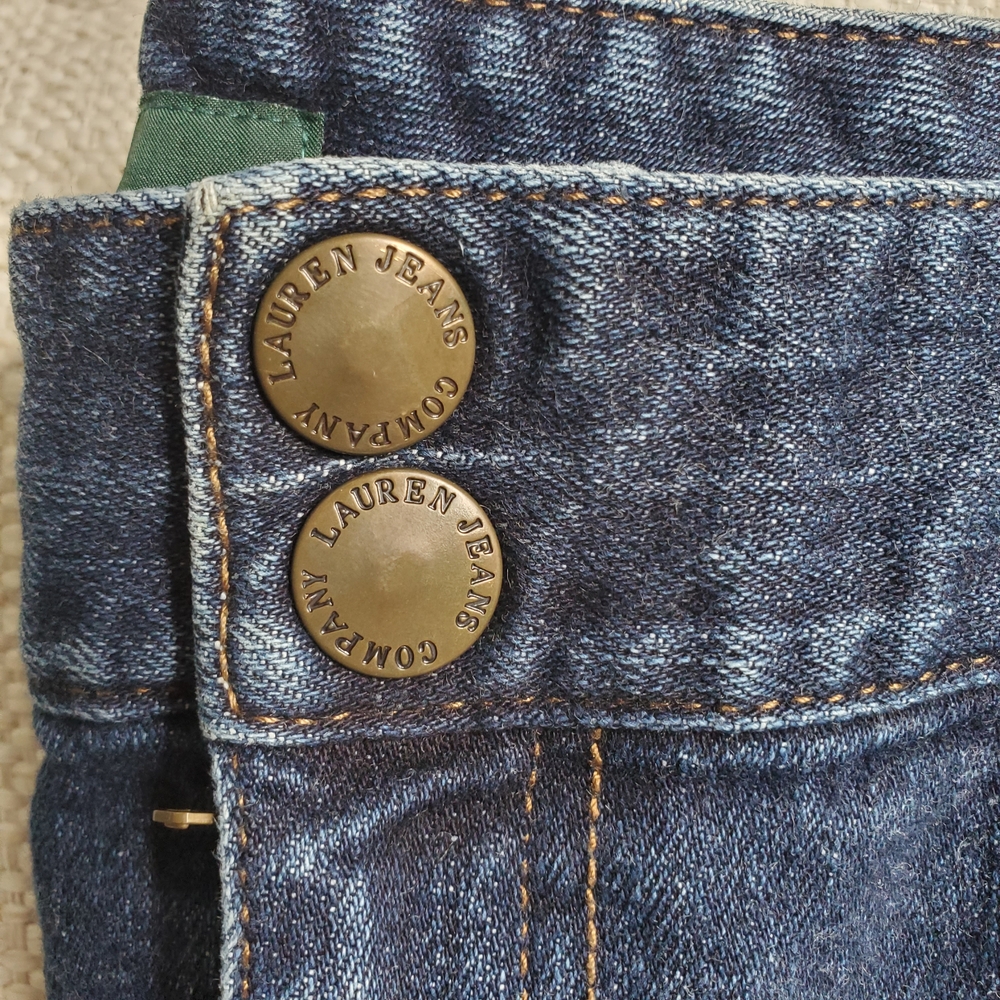Lauren - Ralph Lauren - Lorraine -  Dark Wash - Straight Leg Jeans - Size 10 - Picture 7 of 16